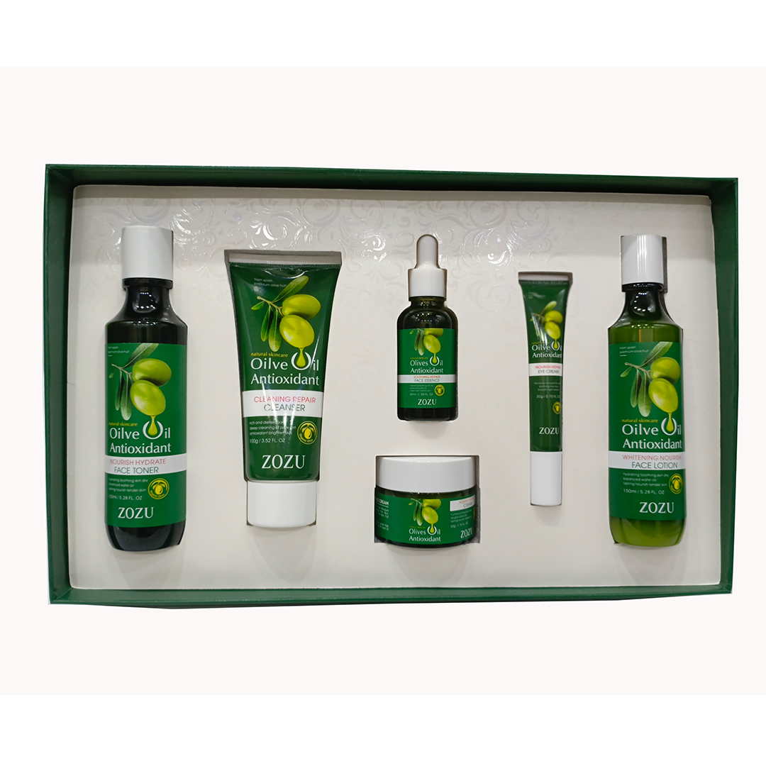 FACIAL KIT FOR SKIN - OLIVE SET OF 6 PIECES