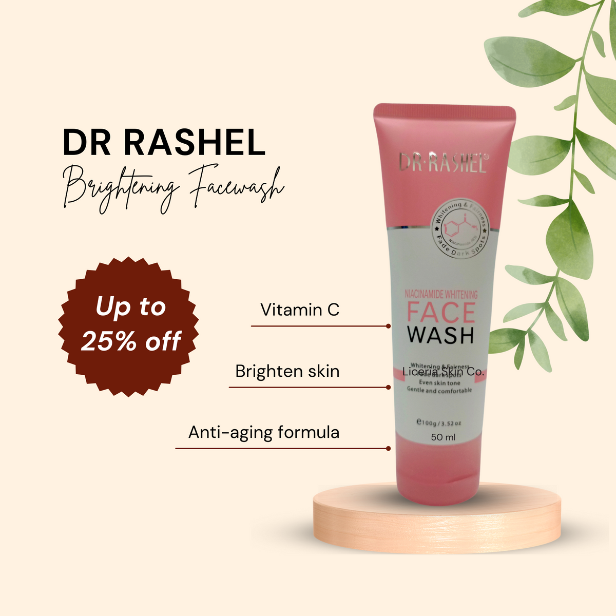 DR RASHEL NIANCINAMIDE WHITENING FACE WASH